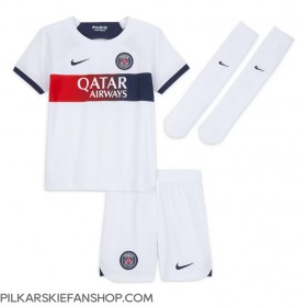 Koszulka piłkarska Paris Saint-Germain Kylian Mbappe #7 Strój wyjazdowy dla dzieci 2023-24 tanio Krótki Rękaw (+ Krótkie spodenki)